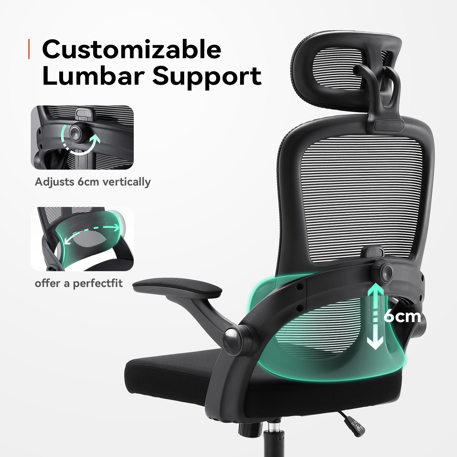 SIHOO M102C Modern Mesh Office Chair 3D Adjustable Armrest and Lumbar Support Comfortable Bedroom Furniture