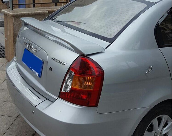 For Hyundai  Accent Spoiler 2005-2009 Accent Spoiler YWW ABS plastic Material Car Rear Wing Color Rear Spoiler