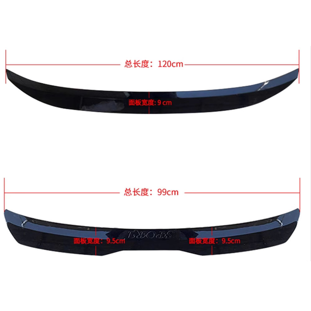 Universal Rear Roof Lip Spoiler Gloss Black Hatchback Spoiler ABS Plastic Maxton Style Tail Wing