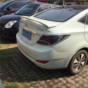 For Hyundai VERNA Accent Spoiler 2011-2015 Accent Spoiler YWW ABS plastic Material Car Rear Wing Color Rear Spoiler