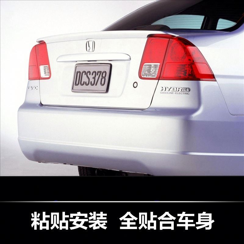 For Honda Civic Spoiler 2001 2002 2003 High Quality ABS Material Carbon Fiber Look Rear Trunk Wing Accessories Body Kit Lip