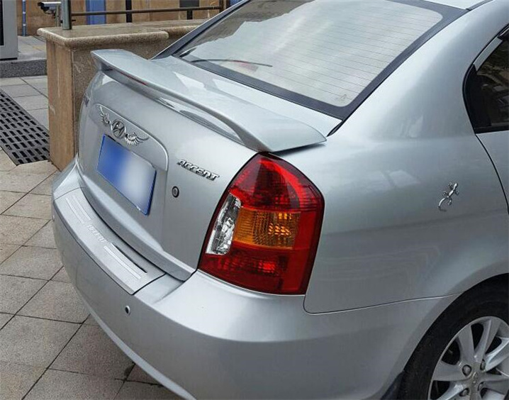 For Hyundai  Accent Spoiler 2005-2009 Accent Spoiler YWW ABS plastic Material Car Rear Wing Color Rear Spoiler