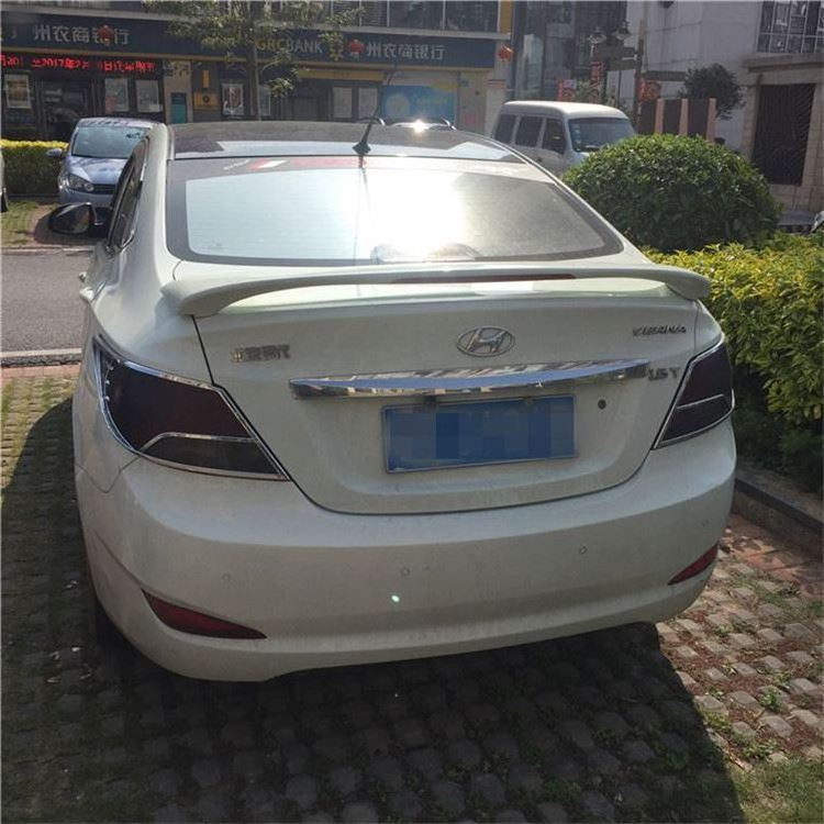 For Hyundai VERNA Accent Spoiler 2011-2015 Accent Spoiler YWW ABS plastic Material Car Rear Wing Color Rear Spoiler