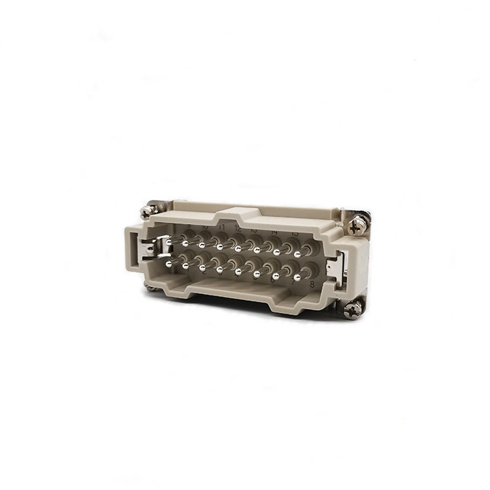 T2040162101-000 HE-016-M Heavy Duty Power Connectors Rectangular Contact Inserts Screw Terminal 16 Position