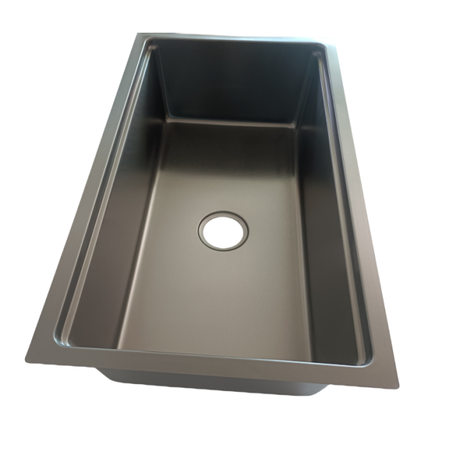 Model 3218 Workstation Style Single Bowl Stainless Steel Sink 304 Kitchen Sink 18 Gauge Black NANO Sink