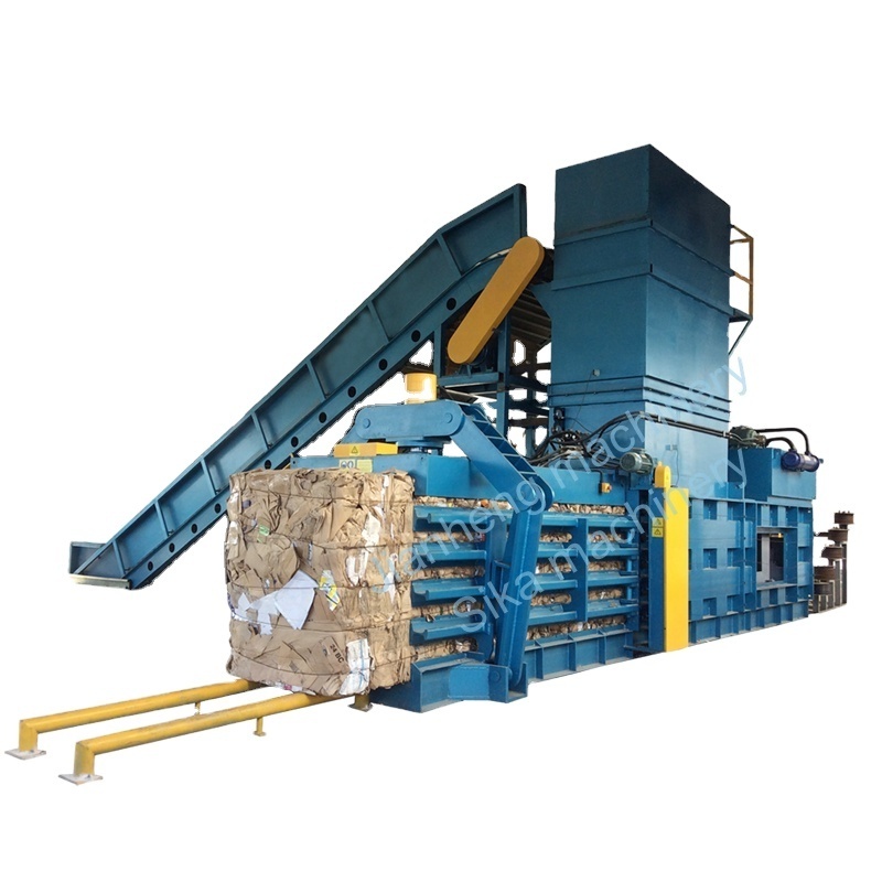 Fully Automatic Horizontal Cardboard OCC Waste Paper Baler Machine Baling Machine Press Machine