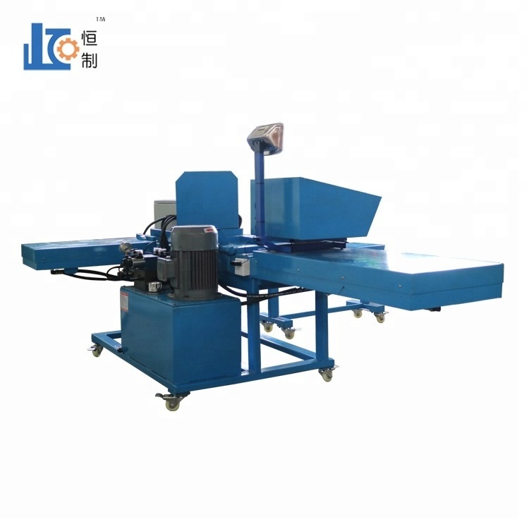 Weighing used clothes rags hydraulic baling machine bagging machine