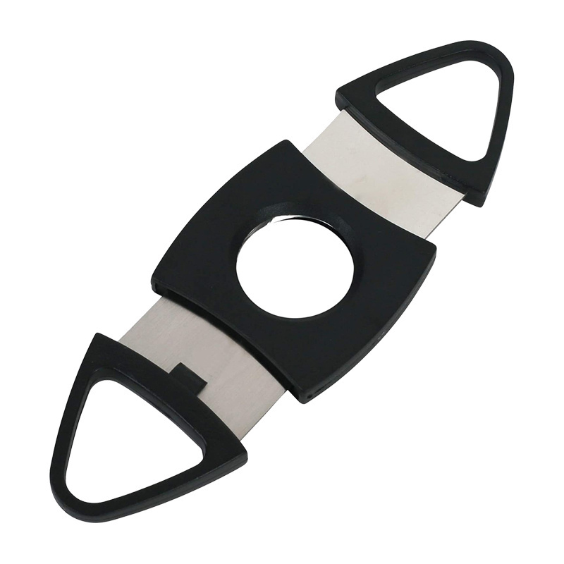 Promotional  Cigar Cutter Smoking  Plastic Double Blade V Cut Cigar Scissors Cutter Cigar Accessories