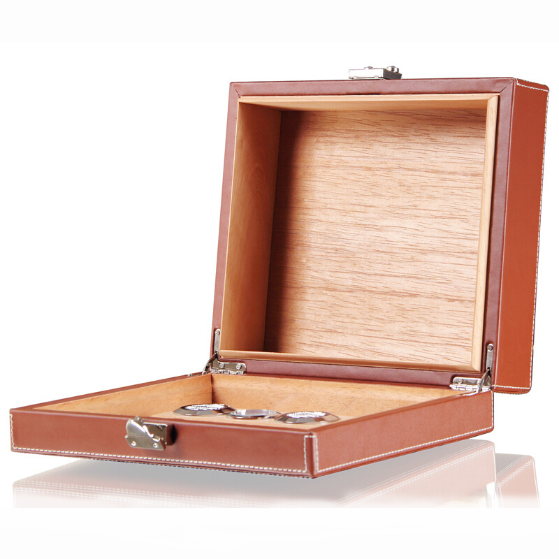 Customized Commercial Cigar Showcase Humidors Case Cedar Wooden Storage Packaging Cigar Carry Case