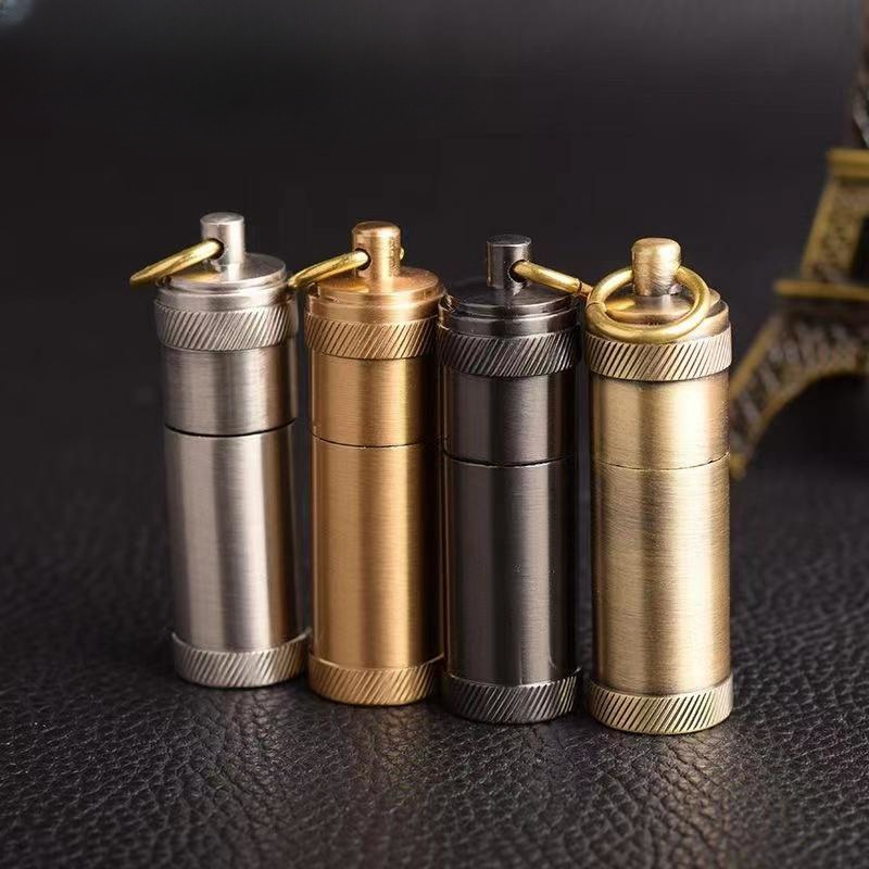 Classic Vintage Kerosene Lighter Old Copper Shape Creative Mini Nostalgic Gasoline Small Cigarette Lighter