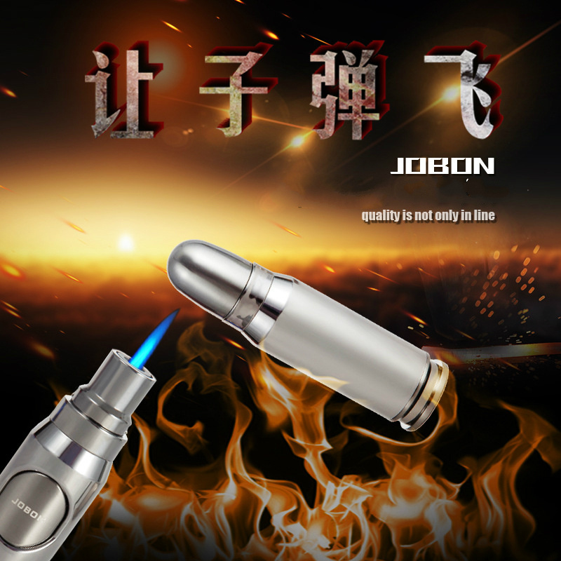 Bullet Shaped Lighter Jet Multi-purpose Butane Gas Torch Spray Gun Windproof Metal Cigarette Cigar Torch Lighter