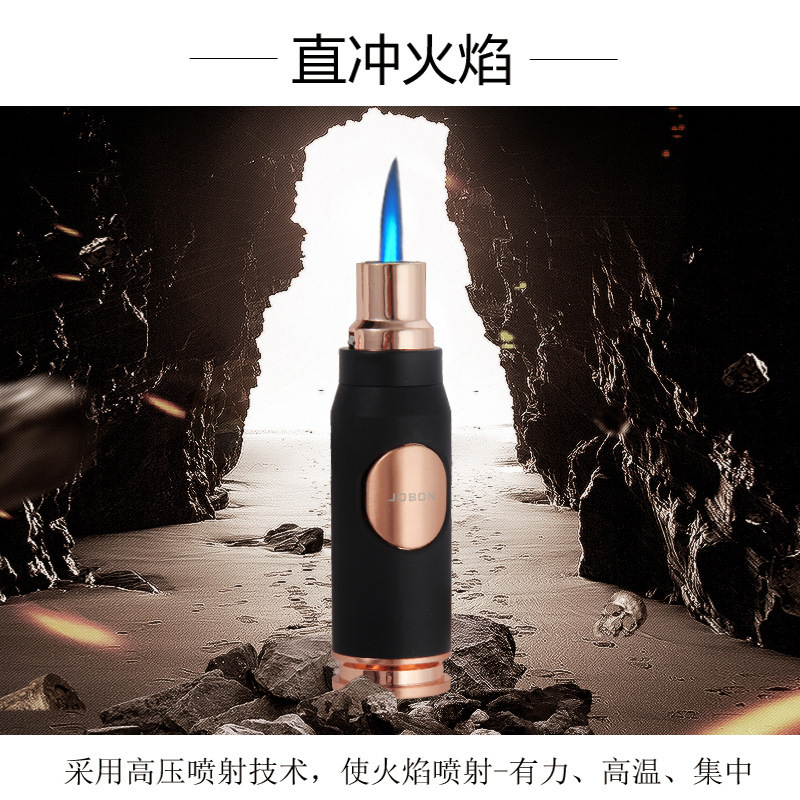 Bullet Shaped Lighter Jet Multi-purpose Butane Gas Torch Spray Gun Windproof Metal Cigarette Cigar Torch Lighter