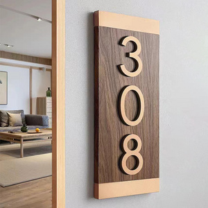 Sikatu sign Custom A Stainless Steel Door Numbers Plaque House Room Number Sign Apartment Door Plate Signs For Hotel Apartment