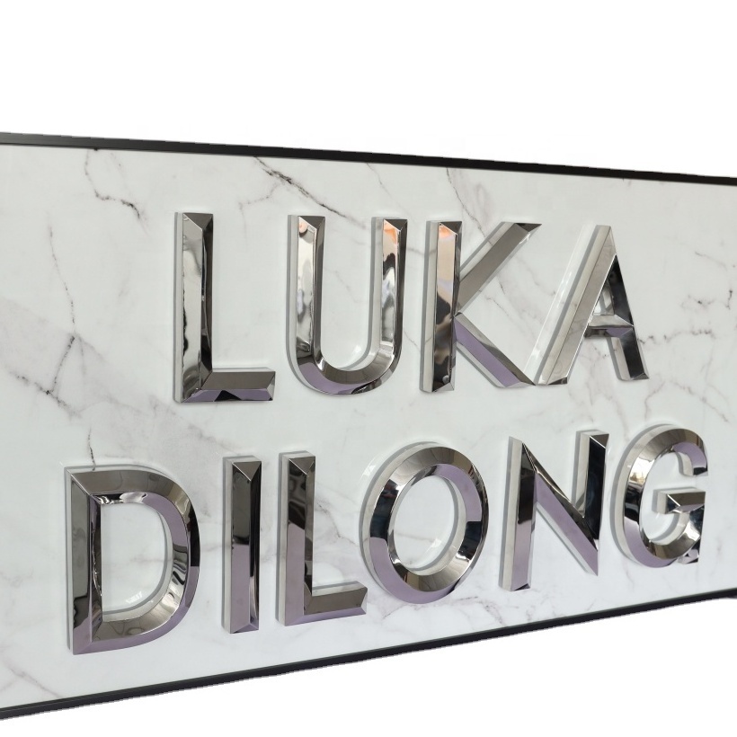 Sikatu Advertising equipment 3D Backlit led Channel Led light company logo sign 26 letter stand up or on the wall