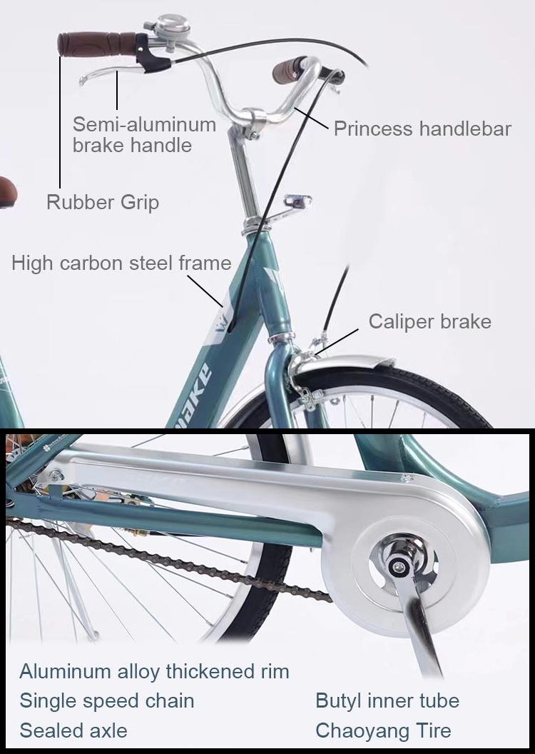 MTBGOO 2022 hot sale lady good quality cheap old style city bike  26 inch women city bicycle OEM  bicicleta vintage