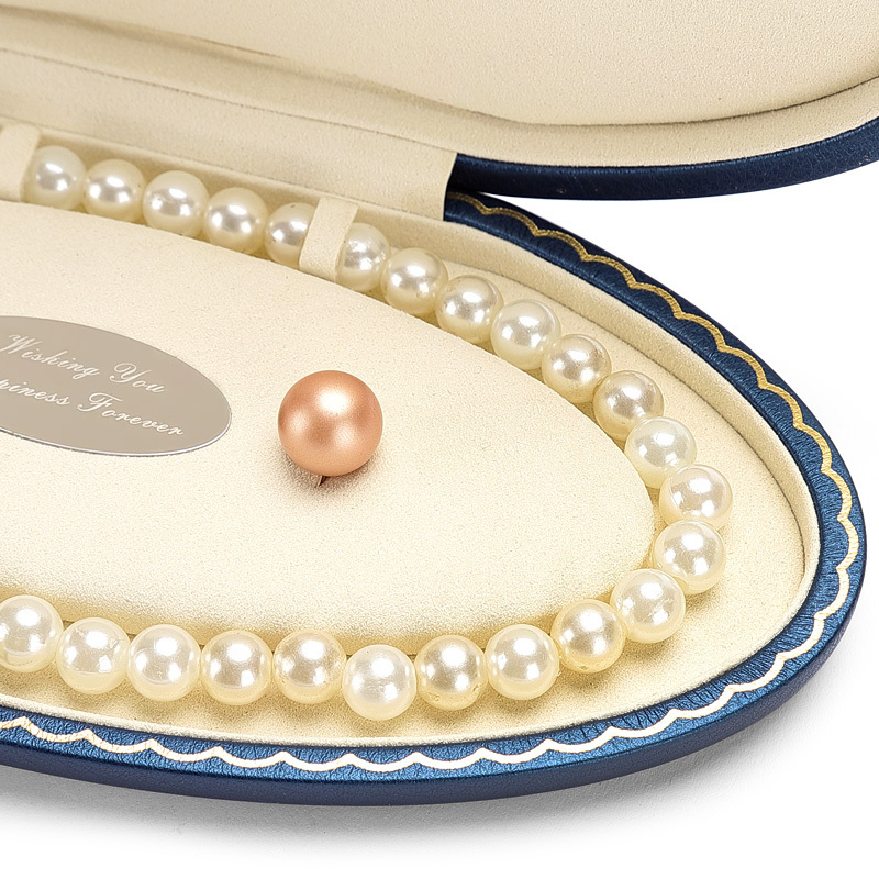 Shell Necklace Pendant Earring Gift Package Luxury Leather Jewelry Packaging Pearl Necklace Box