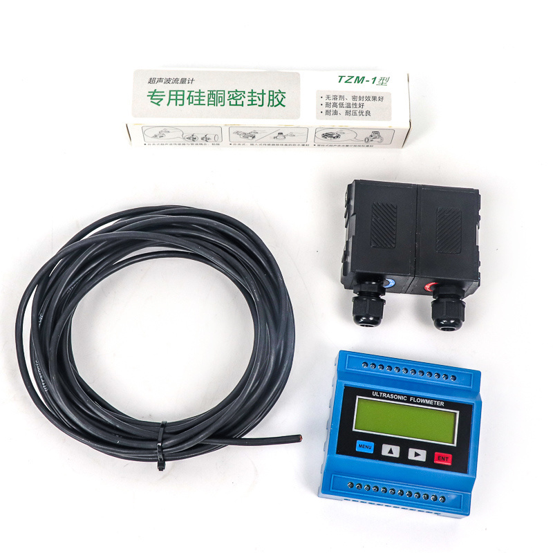 DN15-DN600 Clamp On Sensor Pipe Line 4-20mA Output Modular Ultrasonic Flow Meter For Beer And Alcohol