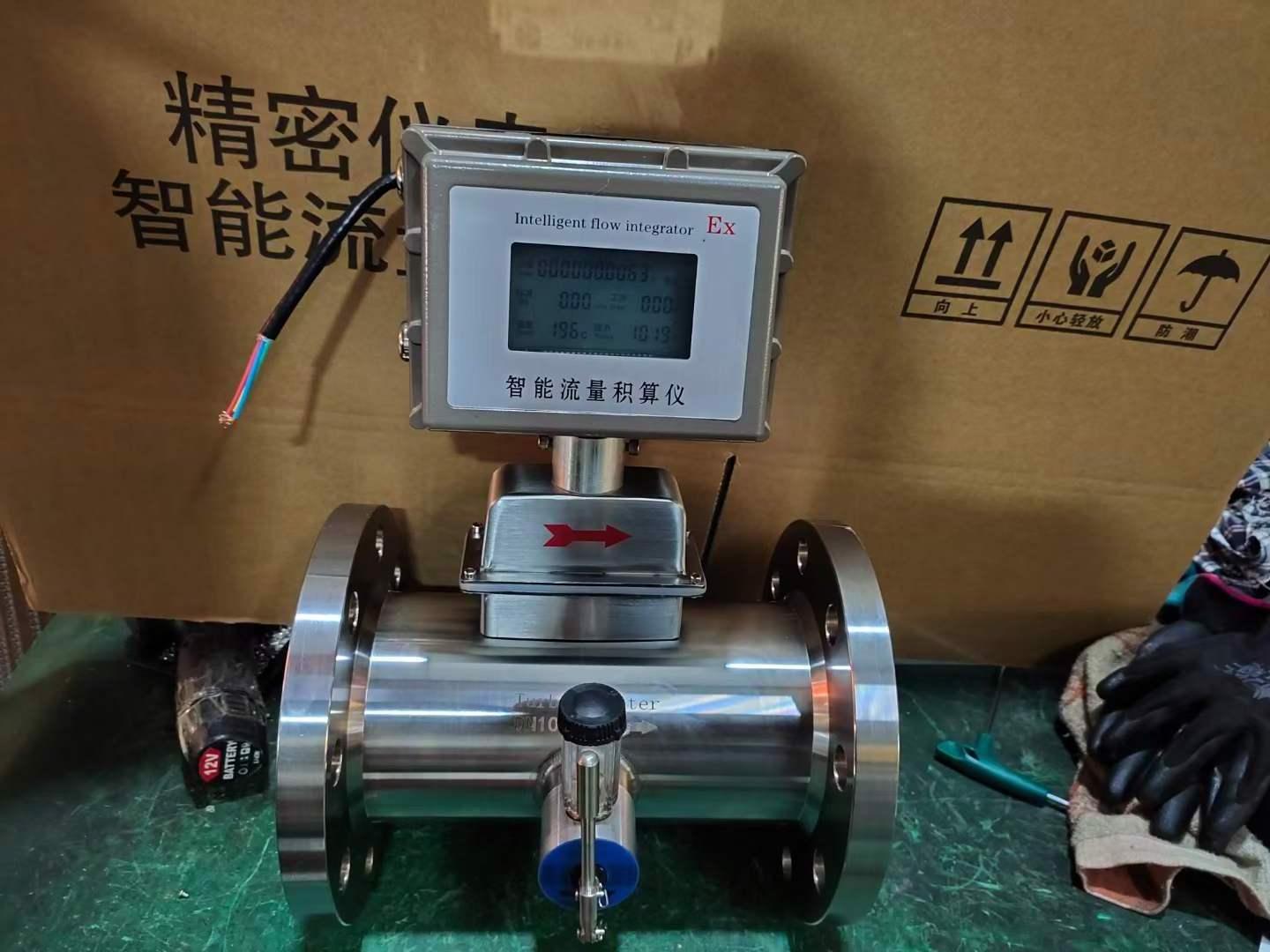 RS485 4-20mA Alarm Output Propane Gas Turbine Flow Meter For Lgp Gas