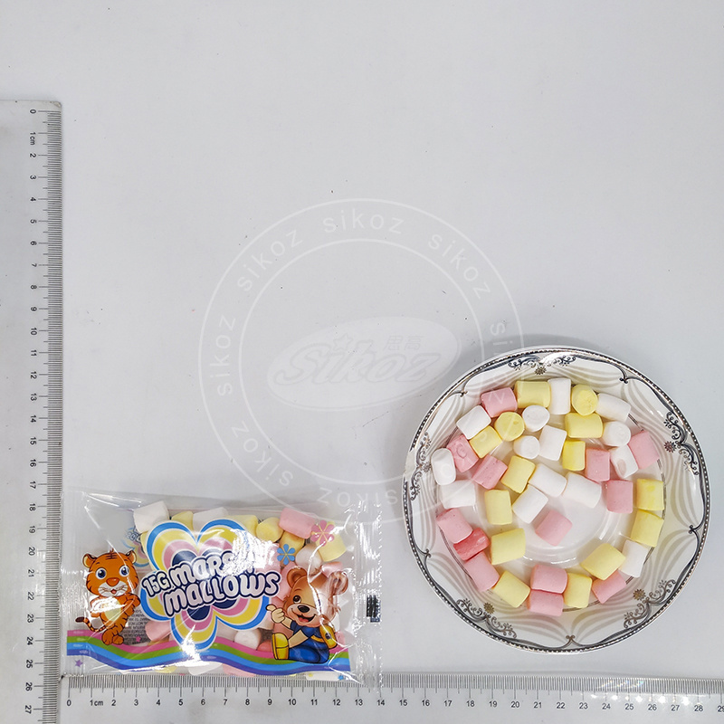 Halal chalk shape colorful soft cotton candy marshmallows