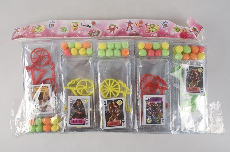 Hot sale playing cards and toy candy