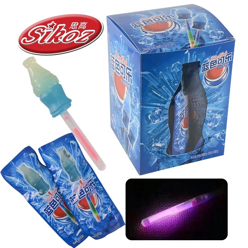 Wholesale Sweet fruit fluorescent Lollipop With Glow Stick