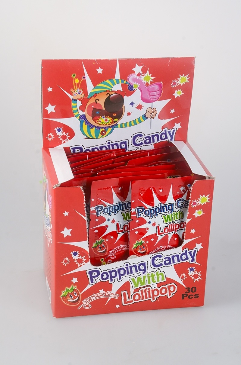 Magic finger lollipop with popping candy