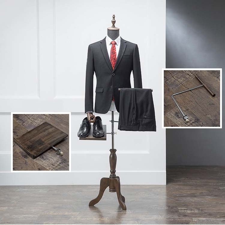 Window Luxury Male Half Body Mannequin Headless With Stand Shop Props With Shoes Pants Display For Men