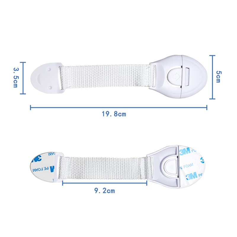 Plastic kids baby child proofing refrigerator oven safety strap cabinet lock for children