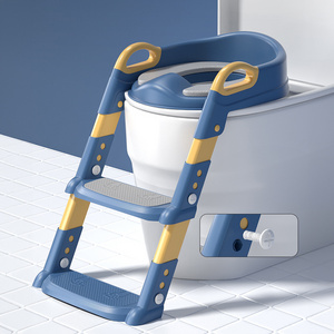 Adjustable folding kids potty training toilet chair with stairs