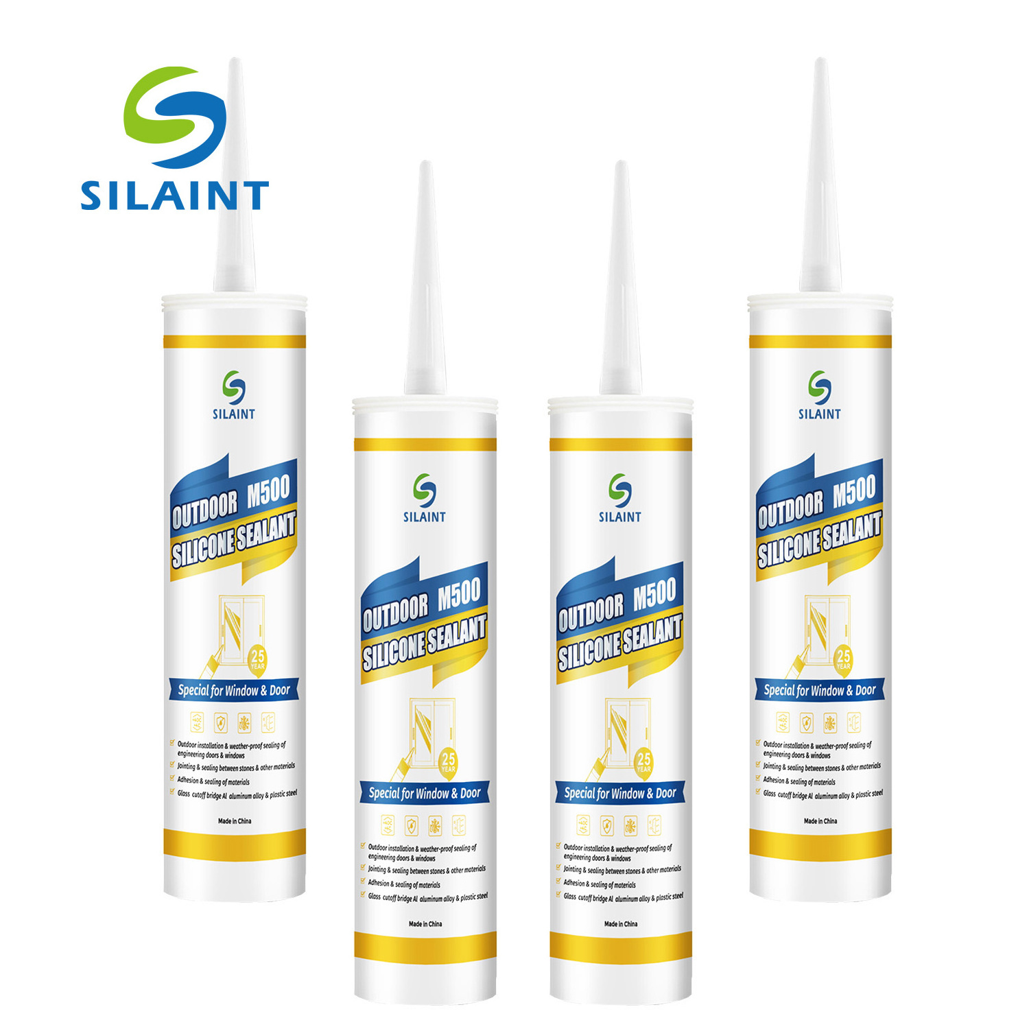 300ml transparent acid extreme weather resistant glue silicone sealant for metal fiber ceramic concrete