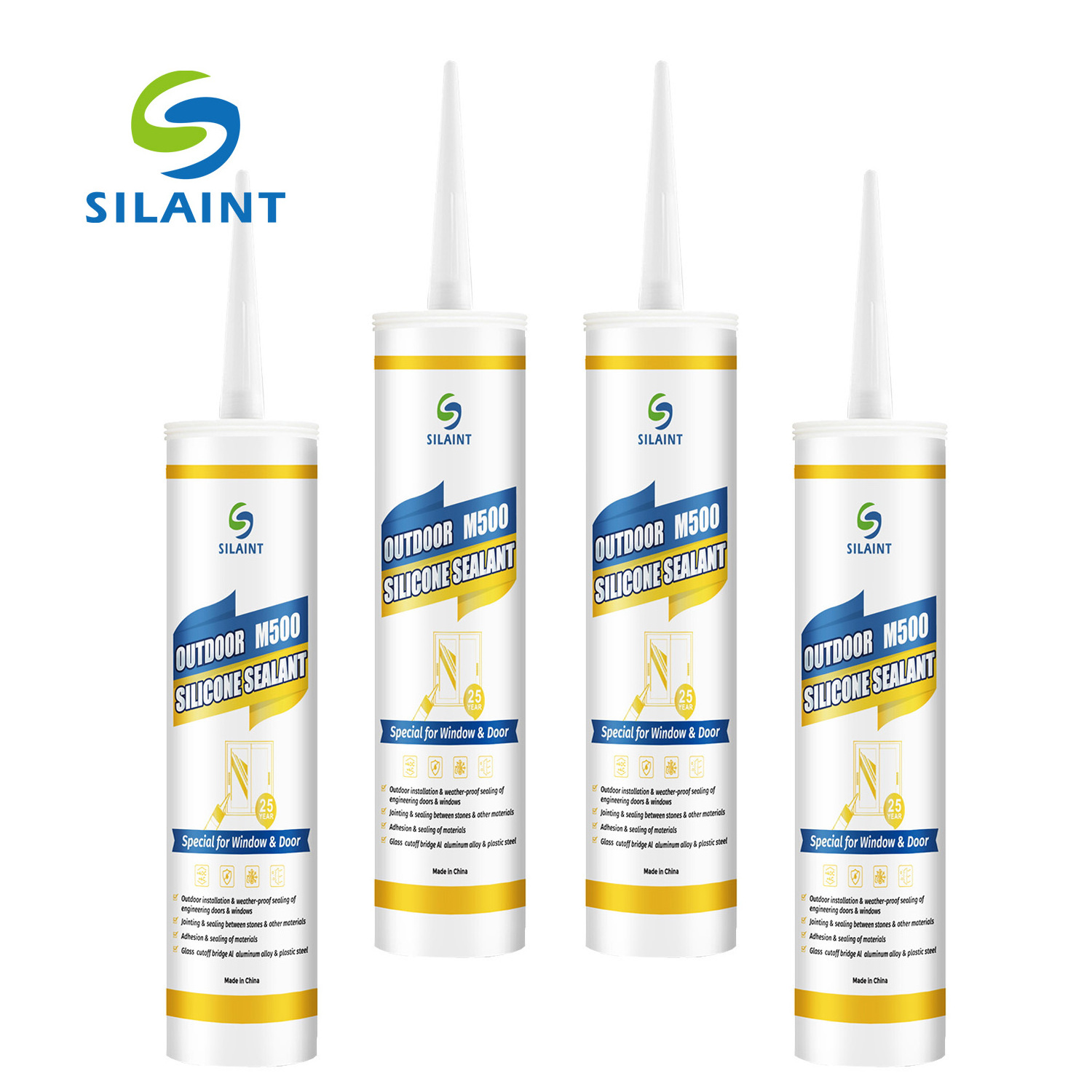 300ml transparent acid extreme weather resistant glue silicone sealant for metal fiber ceramic concrete