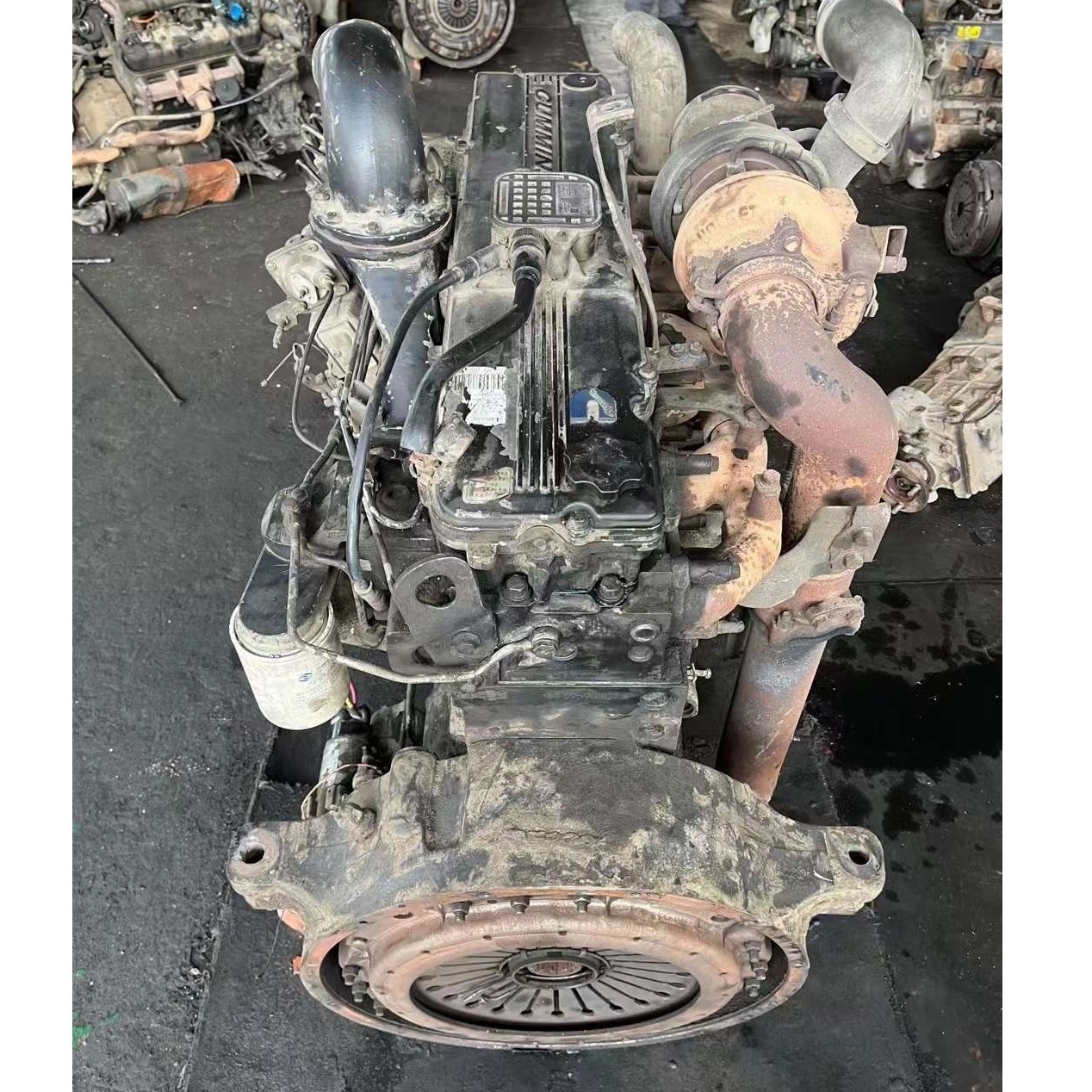 Used engine assembly for CUMMINS 6L  diesel engine dump truck