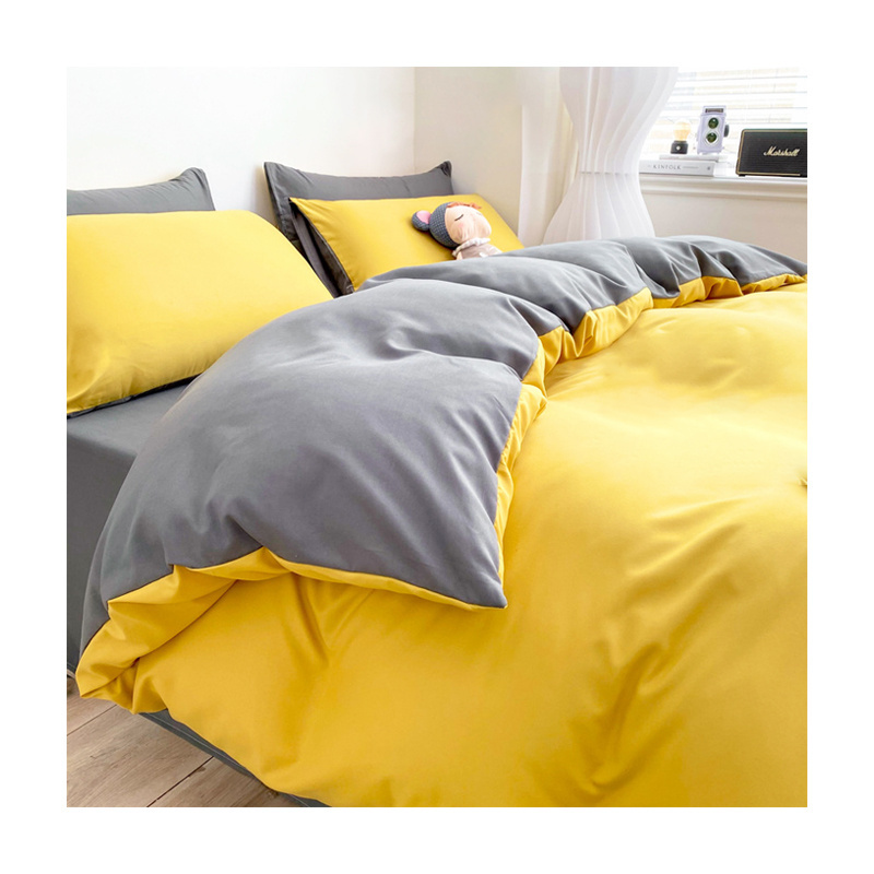 Factory Price Linen Duvet Cover Bedspread & Coverlets Colchas Para Cama Zipper Bed Sheets Bedding Set