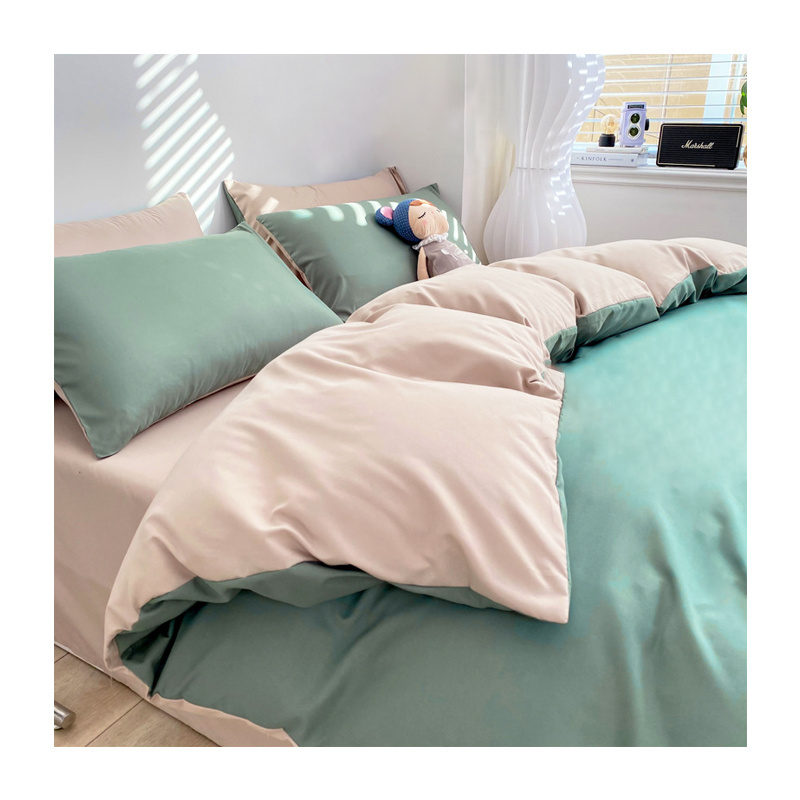 Factory Price Linen Duvet Cover Bedspread & Coverlets Colchas Para Cama Zipper Bed Sheets Bedding Set