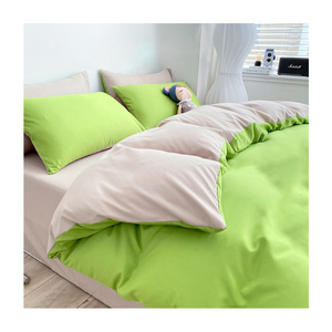 Factory Price Linen Duvet Cover Bedspread & Coverlets Colchas Para Cama Zipper Bed Sheets Bedding Set