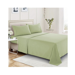 Factory Price Bed Cover Bedding Bedsheet plain dyed Bed Sheet