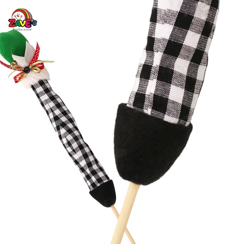 Cute Elf Legs pair 23-in Christmas Tree Decoration Plush Doll Custom Products Checkerboard Manufacturer