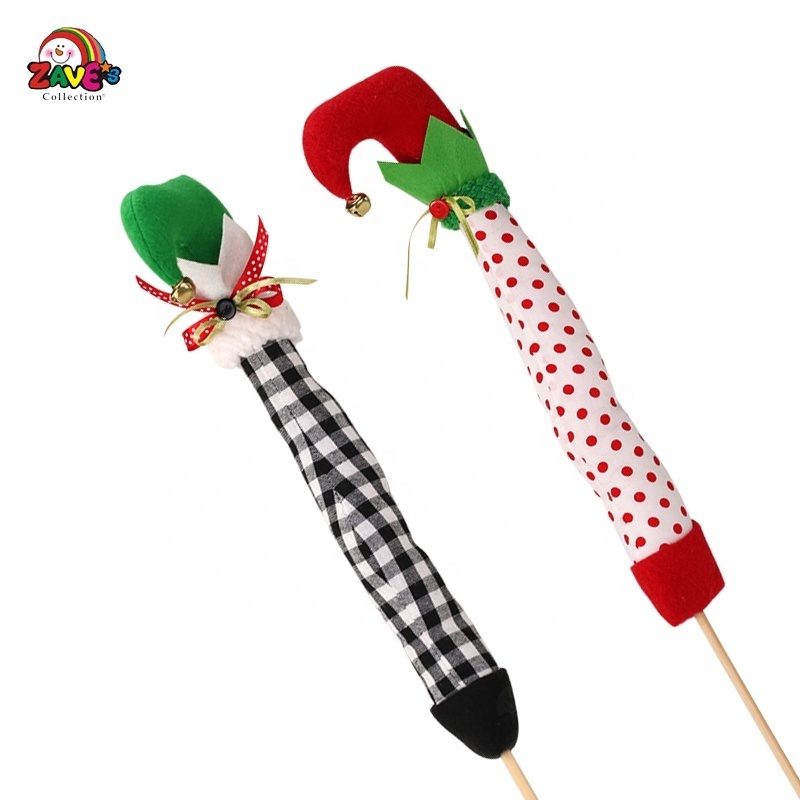 Cute Elf Legs pair 23-in Christmas Tree Decoration Plush Doll Custom Products Checkerboard Manufacturer