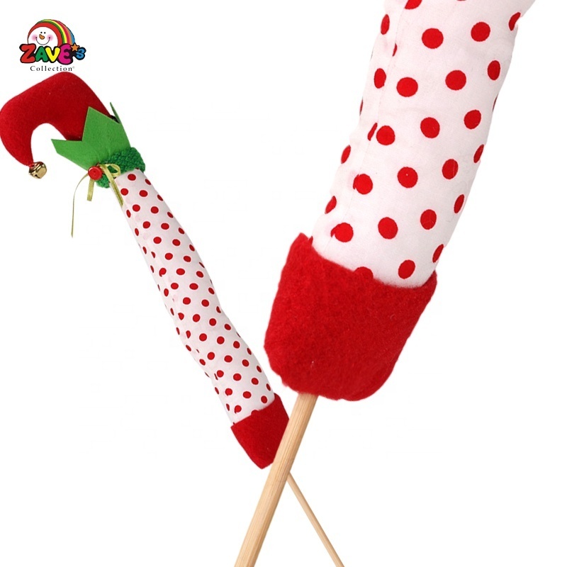 Cute Elf Legs pair 23-in Christmas Tree Decoration Plush Doll Custom Products Checkerboard Manufacturer