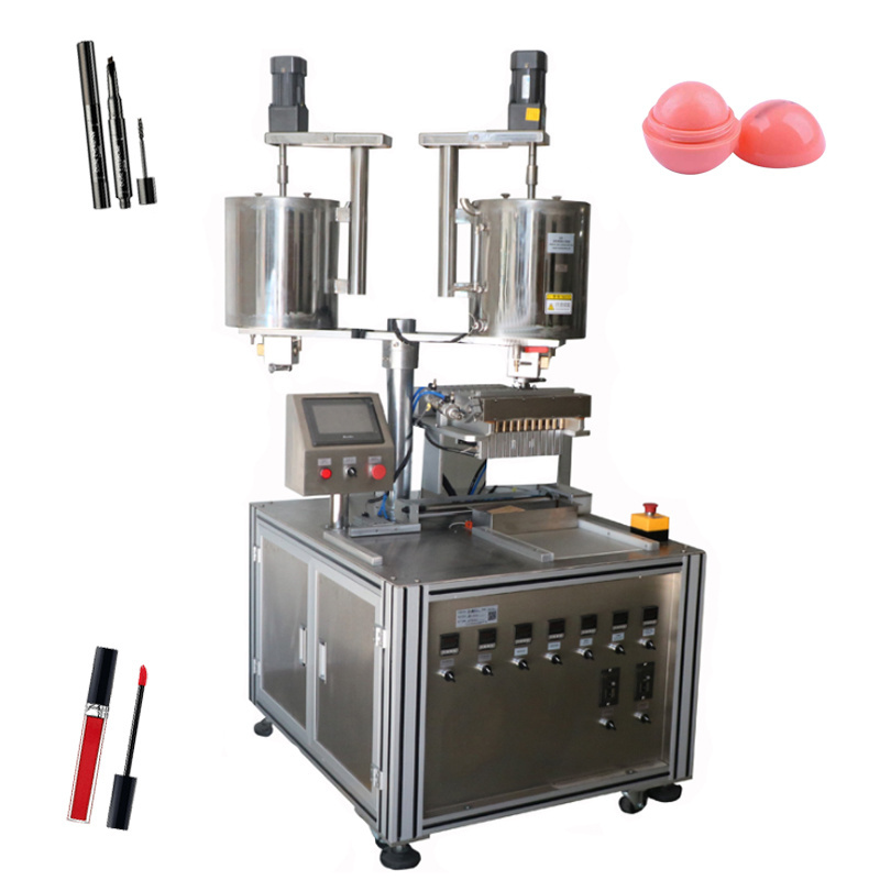 Guangzhou Cosmetic factory 10-12 holes automatic  lipstick production line / lipstick making machine