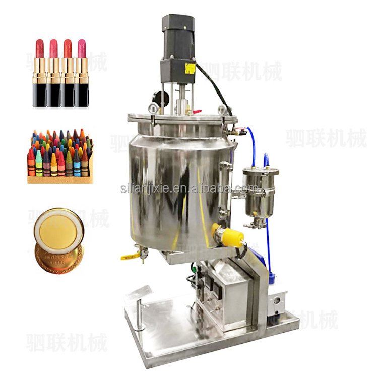 20L heated pressurized vacuum filling machine  Cosmetic lipstick lipbalm  filling machine