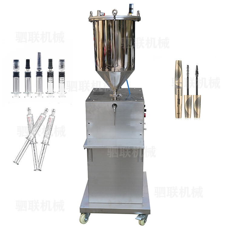 SiLian cosmetic equipment gel viscous cosmetic cream prefilled filler semi automatic plastic manual syringe filling machine