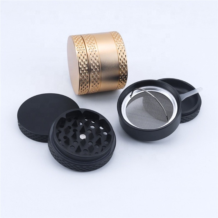 Aluminum alloy crusher herb tobacco 4-layer cool Herb grinder custom logo smoking accessories grinder