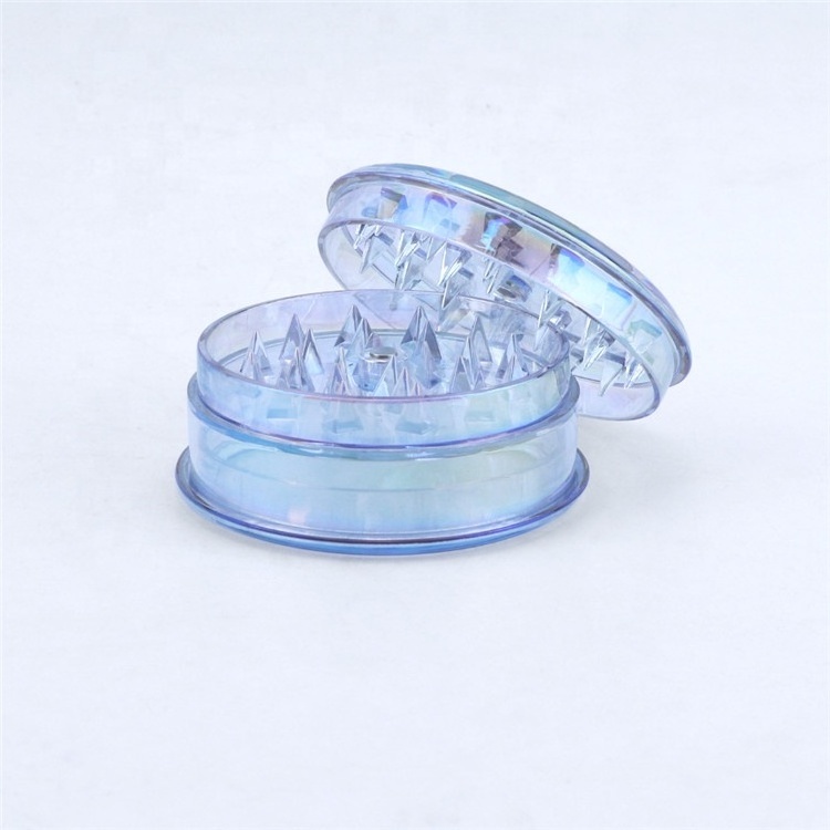 Fresh Clear Transparent Plastic Smoking Grinder Tobacco Smoking Accessories Acrylic Spice Crusher Portable Herb Grinder