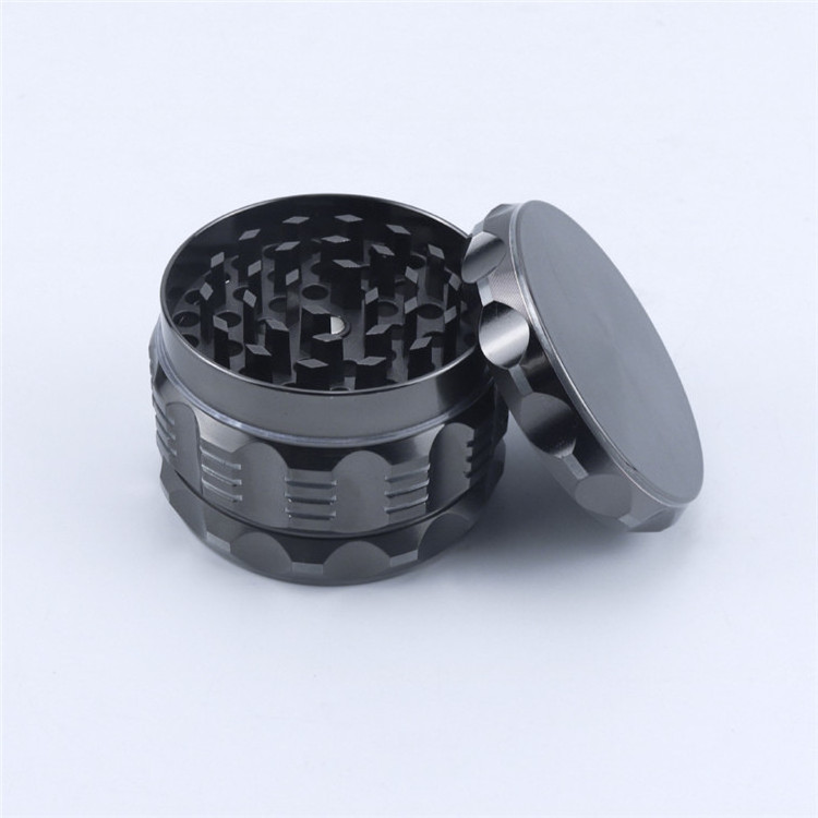 Logo Engraved Diamond Teeth Aluminum Herb Grinder 4-layer Tobacco Smoking Accessories Spice Crusher Fresh Shredder Grinder