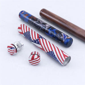 Double-head Screw Cap Aluminum Cigar Tube Smoking Accessories Herb Tobacco Spice Freshness Preserved Cigarette Storage Jar