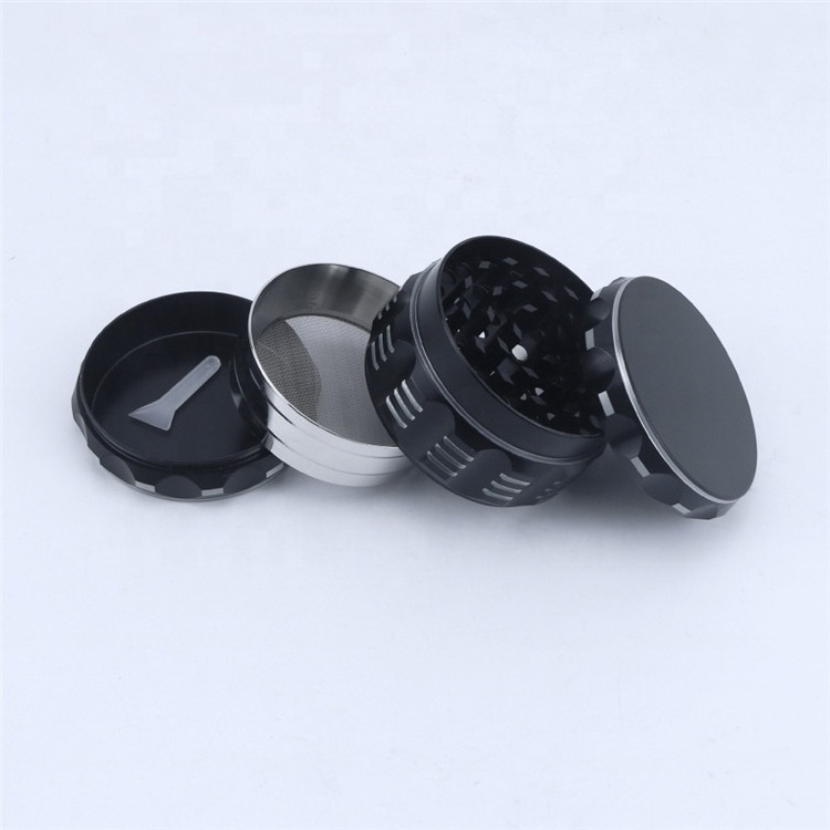 Bulk Wholesale Large Size 63mm Aluminum Spice Crusher Tobacco Roller Smoking Accessories Metal Herb Grinder with Magnetic Lid