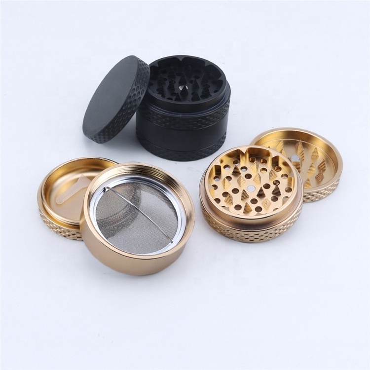 Aluminum alloy crusher herb tobacco 4-layer cool Herb grinder custom logo smoking accessories grinder