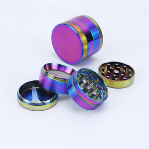 Engraved Logo Tobacco Smoking Accessories Girly Herb Grinder Crusher Milling Shredder Pink Smoking iridescent Herb Grinder