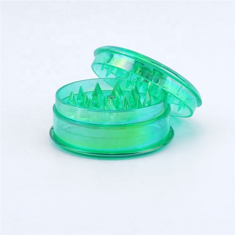 Fresh Clear Transparent Plastic Smoking Grinder Tobacco Smoking Accessories Acrylic Spice Crusher Portable Herb Grinder